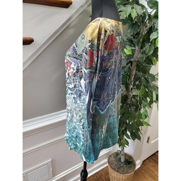 New Directions Women's Multicolor Polyester Long Sleeve Round Neck Top Size 1X - Picture 6 of 10